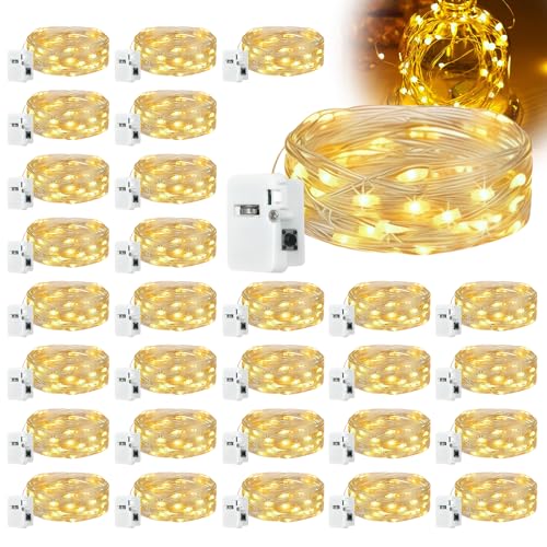 Mini Lichterkette Mit Batterie 30 Stück, 2m 20 LED Lichterkette Mit Batteriebetrieben, 3 Modi Micro Lichterketten, Wasserdicht Batterie Kupfer Drahtlichterkette Für Party Urlaub Flasche DIY Deko Mini Lichterkette Mit Batterie 30 Stück, 2m 20 LED Lichterkette Mit Batteriebetrieben, 3 Modi Micro Lichterketten, Wasserdicht Batterie Kupfer Drahtlichterkette Für Party Urlaub Flasche DIY Deko von PORFOYO