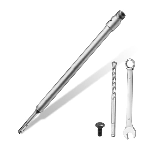 SDS PLUS Schaft Verlängerung Aufnahmeschaft für Bohrkronen, 410 mm SDS Plus-Verlängerungsschaft für Kernbohrer, Bohrer-Verlängerungsstange mit M22 x 2,0 mm Gewinde, Zentrierbohrer und Halteschraube SDS PLUS Schaft Verlängerung Aufnahmeschaft für Bohrkronen, 410 mm SDS Plus-Verlängerungsschaft für Kernbohrer, Bohrer-Verlängerungsstange mit M22 x 2,0 mm Gewinde, Zentrierbohrer und Halteschraube von PORFOYO