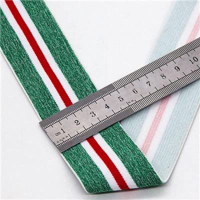 PORI 1m 40mm Nylon Buntes Gummi Gummiband Gestreifte Schultergurte für Gurtband Nähen DIY Kleidung Zubehör von PORI