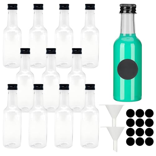 12 Stück Mini Fläschchen Kunststoff Likörflaschen, Plastik Shot Flaschen zum Befüllen, Wiederverwendbar Schnapsflaschen zum Befüllen mit Trichtern und 24 Aufklebern, für Hochzeiten Party (120ml) 12 Stück Mini Fläschchen Kunststoff Likörflaschen, Plastik Shot Flaschen zum Befüllen, Wiederverwendbar Schnapsflaschen zum Befüllen mit Trichtern und 24 Aufklebern, für Hochzeiten Party (120ml) von PORUPAEL