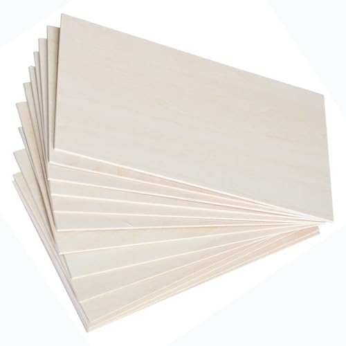 15 Stück Sperrholzplatte 1.5mm, Holzplatte, Sperrholz Balsaholz Platten Balsa Holzblätter Balsabretter Dünne Blätter aus Balsaholz Für Holz zum basteln DIY-Modellkunsthandwerk (200x100x1.5mm) von PORUPAEL