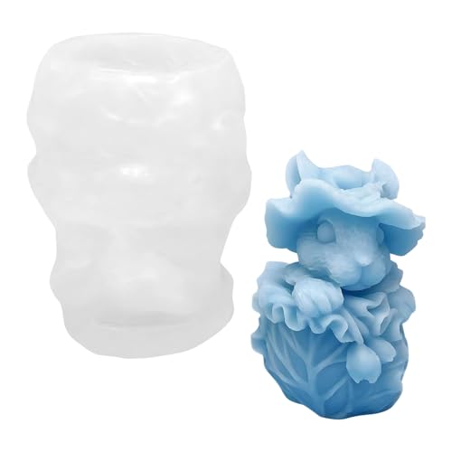 Hase Silikon Kerzen Formen Ostern Kerzenform 3D Osterhasen Silikonformen Gießformen Ostern Kerzen Silikonform Candle Mold Kerzen Formen Silikon DIY Ostern Dekoration (Hase-A) von PORUPAEL