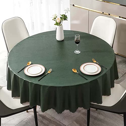220 cm Tischdecke, rund, wasserdicht, schmutzabweisend, Wachstuch, wasserdicht, PVC, Küche, für Picknick, Außenbereich, Garten von PORUTE