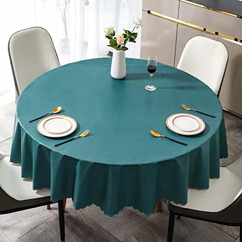PORUTE Runde Tischdecke, 240 cm, wasserabweisend, auslaufsicher, Polyester-Tischdecke, waschbare Tischdecke, PVC-Tischdecke für runden Tisch, für den Innen- und Außenbereich PORUTE Runde Tischdecke, 240 cm, wasserabweisend, auslaufsicher, Polyester-Tischdecke, waschbare Tischdecke, PVC-Tischdecke für runden Tisch, für den Innen- und Außenbereich von PORUTE