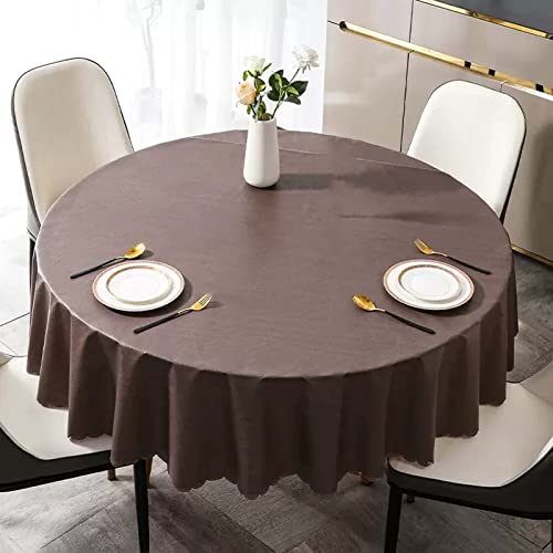 Tischdecke, rund, wasserdicht, 180 cm, Wachstuch, schmutzabweisend, PVC, für Küchentisch, Picknick, Außenbereich, Garten von PORUTE