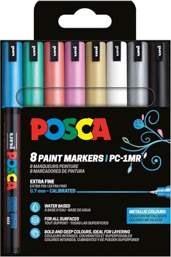 POSCA 181757 - Marker Set POSCA, 8 Acrylstifte Metallic PC-1MR, Permanent Marker 0,7 mm Rundspitze POSCA 181757 - Marker Set POSCA, 8 Acrylstifte Metallic PC-1MR, Permanent Marker 0,7 mm Rundspitze von POSCA