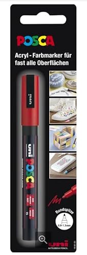 POSCA Marker UNI PC-3M rot BK von POSCA