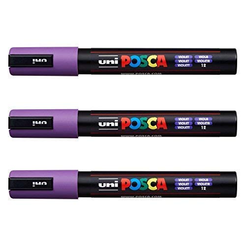POSCA Uni-Ball PC-5M Marker, 3 Stück (vollständige Palette von 35 Farben erhältlich) von POSCA