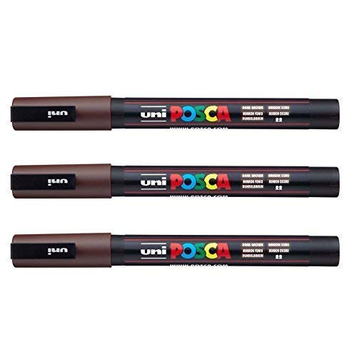 Posca PC-3M Marker von Uni-Ball, in vielen Farben erhältlich dunkelbraun von POSCA