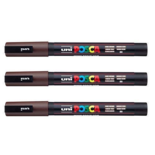 Posca PC-3M Marker von Uni-Ball, in vielen Farben erhältlich dunkelbraun von POSCA