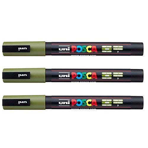 Posca PC-3M Marker von Uni-Ball, in vielen Farben erhältlich kakigrün von POSCA