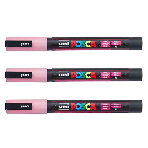 Posca PC-3M Marker von Uni-Ball, in vielen Farben erhältlich rosa (glitter pink) von POSCA