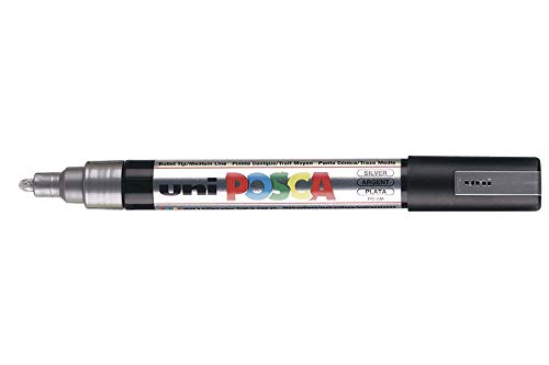 Posca PC-5M Marker von Uni-Ball, in 35 Farben erhältlich silber Posca PC-5M Marker von Uni-Ball, in 35 Farben erhältlich silber von POSCA