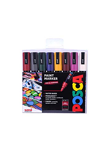 Posca - PC-5M Medium Rundspitze - Paint Marker - Deep Colors 8er Pack von POSCA