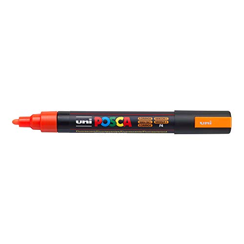 Posca - PC5M - Textmarker, konische Spitze, mittelgroß, orange, fluoreszierend von POSCA