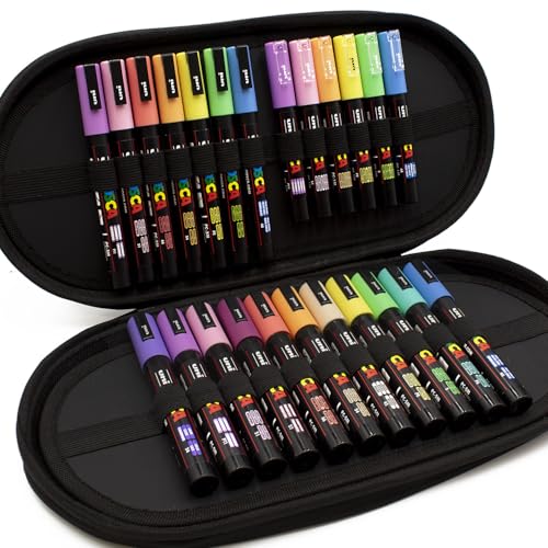 Posca - PC-5M / PC-3M / PC-1M - Paint Marker Art Pens - Vitrine von 24 - Das Pastell-Geschenkset, sortierte Pastellfarben Posca - PC-5M / PC-3M / PC-1M - Paint Marker Art Pens - Vitrine von 24 - Das Pastell-Geschenkset, sortierte Pastellfarben von POSCA
