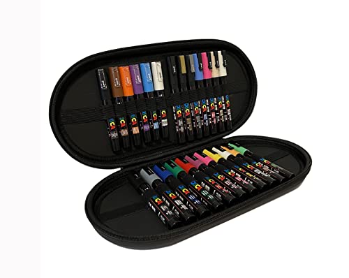 Posca Permanent-Marker auf Wasserbasis, mit Premium-Reiseetui für Kunst und Handwerk, vielseitig einsetzbar auf Holz, Metall, Papier, Karton, Glas, Stoff und Stein, Set mit 24 leuchtenden Farben Posca Permanent-Marker auf Wasserbasis, mit Premium-Reiseetui für Kunst und Handwerk, vielseitig einsetzbar auf Holz, Metall, Papier, Karton, Glas, Stoff und Stein, Set mit 24 leuchtenden Farben von POSCA
