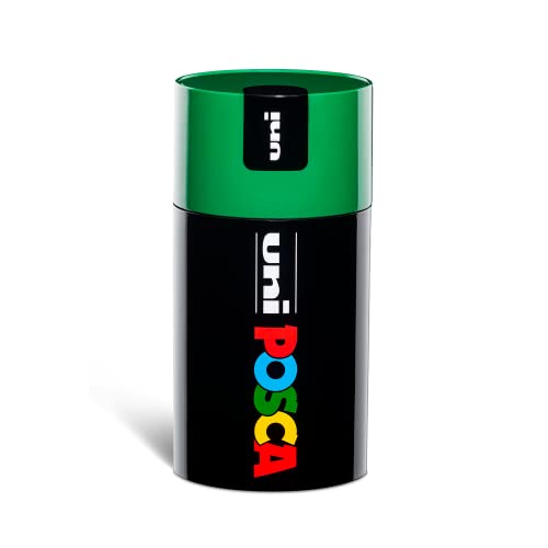 Posca UNI GIFT BOX - 18 Marker Stifte in verschiedenen Farben - mittlere Rundspitze - 2,5 mm Strich - Aluminium Geschenkbox - Kappenfarbe: grün von POSCA