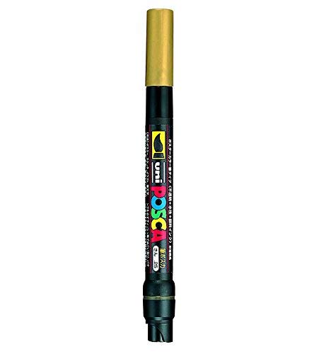 Uni-Ball Posca Bürste Marker PCF – Gold – Pack von 3 Stifte von POSCA