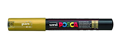 Uni-Ball Posca Marker PC-1M, goldfarben, ein Stift Uni-Ball Posca Marker PC-1M, goldfarben, ein Stift von POSCA