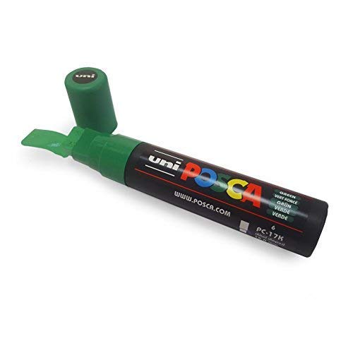 Uni-Ball Posca Marker Pen pc-17 K – XXL Keilspitze für große Hintergrund – Single Pen – in 10 Farben erhältlich grün von POSCA
