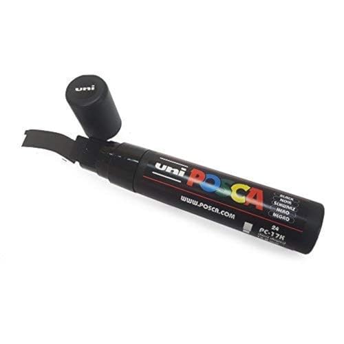 Uni-Ball Posca Marker Pen pc-17 K – XXL Keilspitze für große Hintergrund – Single Pen – in 10 Farben erhältlich schwarz von POSCA