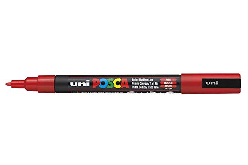 Uni-Ball Posca PC-3M Marker, Rot, 3 Stück von POSCA