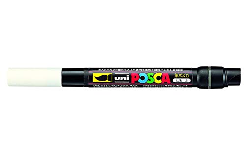 POSCA Uni-Ball PCF Pinselspitze Marker – Weiß – Single Pen von POSCA