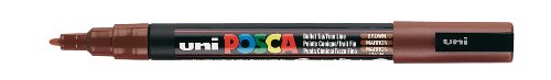 Uni Posca Marker PC- 3 M, Glas, Feine Rindspitze, 1.3 mm, Braun Uni Posca Marker PC- 3 M, Glas, Feine Rindspitze, 1.3 mm, Braun von POSCA