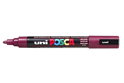 Uni Posca Marker PC-5M Farbe Glas Stift Fein Kugel-tipp 2.5mm Rotwein Uni Posca Marker PC-5M Farbe Glas Stift Fein Kugel-tipp 2.5mm Rotwein von POSCA
