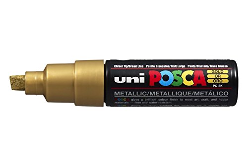 Uni Posca Marker PC- 8 K, Glasschreiber, Spitzenbreite 8 mm Gold Uni Posca Marker PC- 8 K, Glasschreiber, Spitzenbreite 8 mm Gold von POSCA