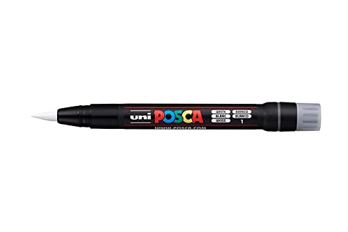 Uni Posca Marker PCF-350 Farbe Glas Stift Pinsel Spitze 8mm Weiß von POSCA