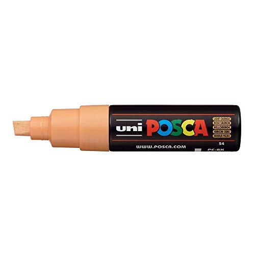 Uni Posca Marker Stift PC-8K Malstift Glasstift Breite Spitze 8.00mm Hellorange von POSCA