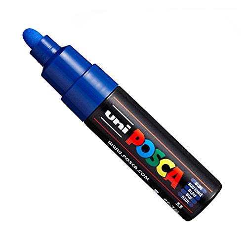 Uni Posca PC-7M, Marker, Kunststift – großes Kugelspitze 4,5–5,5 mm – 15 Farben blau von POSCA
