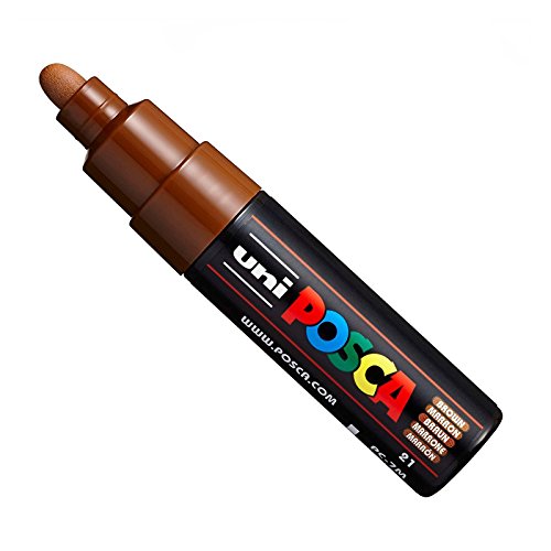 Uni Posca pc-7 m Paint Marker Art Schreibgeräte, großes Bullet Feder 4,5–5,5 mm – 15 Farben – Neue für 2017 braun von POSCA