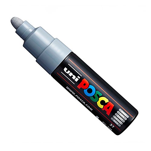 Uni Posca PC-7M, Marker, Kunststift – großes Kugelspitze 4,5–5,5 mm – 15 Farben grau von POSCA