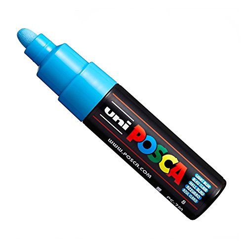 Uni Posca pc-7 m Paint Marker Art Schreibgeräte, großes Bullet Feder 4,5–5,5 mm – 15 Farben – Neue für 2017 hellblau von POSCA