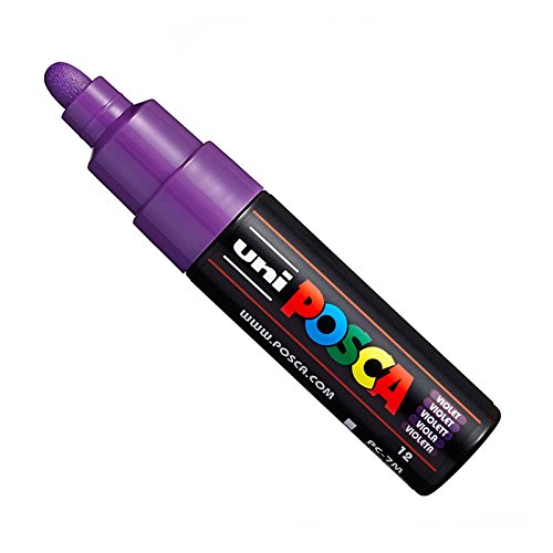 Uni Posca PC-7M, Marker, Kunststift – großes Kugelspitze 4,5–5,5 mm – 15 Farben violett von POSCA