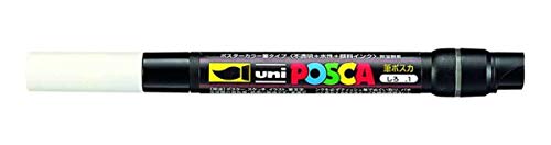 Uni Posca PCF-350 White Colour Paint Marker Pen 0.1-10mm Brush Nib Writes On Any Surface Metal Glass Wood Fabric Plastic Stone by Posca von POSCA