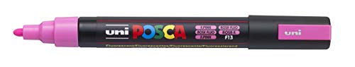 uni-ball 182578 - POSCA Marker PC-5M, mit mittelfeiner Rundspitze, neon rosa, 1 Stück von Faber-Castell