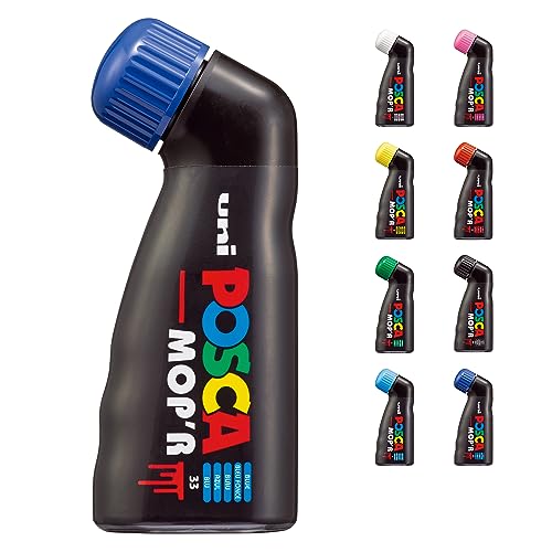 POSCA 183251 - POSCA Marker MOP´R PCM-22, runde Stempelspitze 3 - 19 mm, blau, 1 Stück, ergonomische Form von POSCA