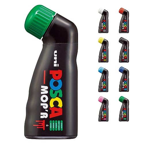 POSCA 183263 - POSCA Marker MOP´R PCM-22, runde Stempelspitze 3 - 19 mm, grün, 1 Stück, ergonomische Form von POSCA