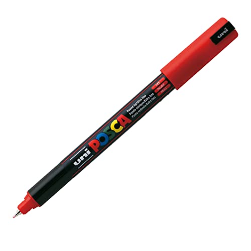 uni-ball Pigmentmarker POSCA (PC-1MR), rot, Sie erhalten 1 Packung von POSCA