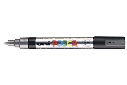 POSCA Pigmentmarker PC5M, Silber, 2.5 mm Kugelspitze, Markierstift, 4902778916278 POSCA Pigmentmarker PC5M, Silber, 2.5 mm Kugelspitze, Markierstift, 4902778916278 von POSCA
