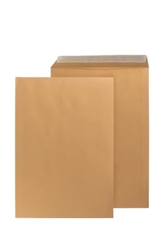 POSTHORN Versandtaschen (250 Stück) 310x230 mm | Haftklebende Versandtasche ohne Fenster | Umschläge ideal für Papier, Briefe | Umschlag 90g/m² | Braun von POSTHORN MADE BY BONG