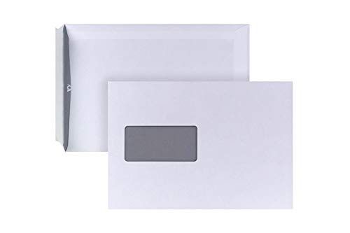 POSTHORN Versandtasche C5 (500 Stück), haftklebende Versandtaschen mit Fenster, weißer Innendruck für Sichtschutz, 229 x 162 mm, 90g/m² von POSTHORN MADE BY BONG