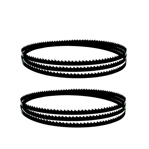 2 Stück 57 Zoll x 3/8 Zoll x 4 TPI Carbon-Bandsägeblätter, hohe Schnittleistung, Bandsägeblätter for Schneiden von Holz von POTUBI