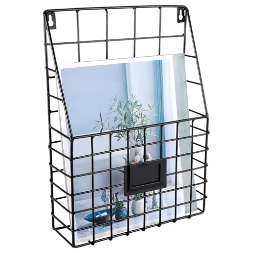 An der Wand montierter Aktenhalter | Wand-Papier-Organizer-Halter-Display – Metallregal-Korb-Display, modernes Dekor for Zuhause, Büro, Eingangsbereich, Badezimmer, Küchenzubehör An der Wand montierter Aktenhalter | Wand-Papier-Organizer-Halter-Display – Metallregal-Korb-Display, modernes Dekor for Zuhause, Büro, Eingangsbereich, Badezimmer, Küchenzubehör von POTUBI