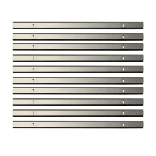 Hobelklingen, 10 Stück HSS-Hobelklingenschneider 319 x 18,2 x 3,2 mm, effiziente Hobelklingen, zweischneidige Klinge for JWP-12 von POTUBI