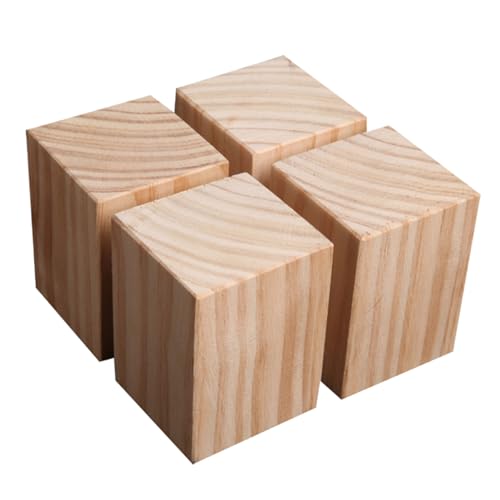 Möbelerhöhung, Holzbetterhöhungen, 4 Stück, Massivholz-Möbelerhöhungen, robuste Betterhöhungen, Möbelbeine, for Schränke, Tische, Schreibtische, erhöhte Vorrichtung (15 x 15 x 20 cm)(7 x 7 x 8cm) von POTUBI